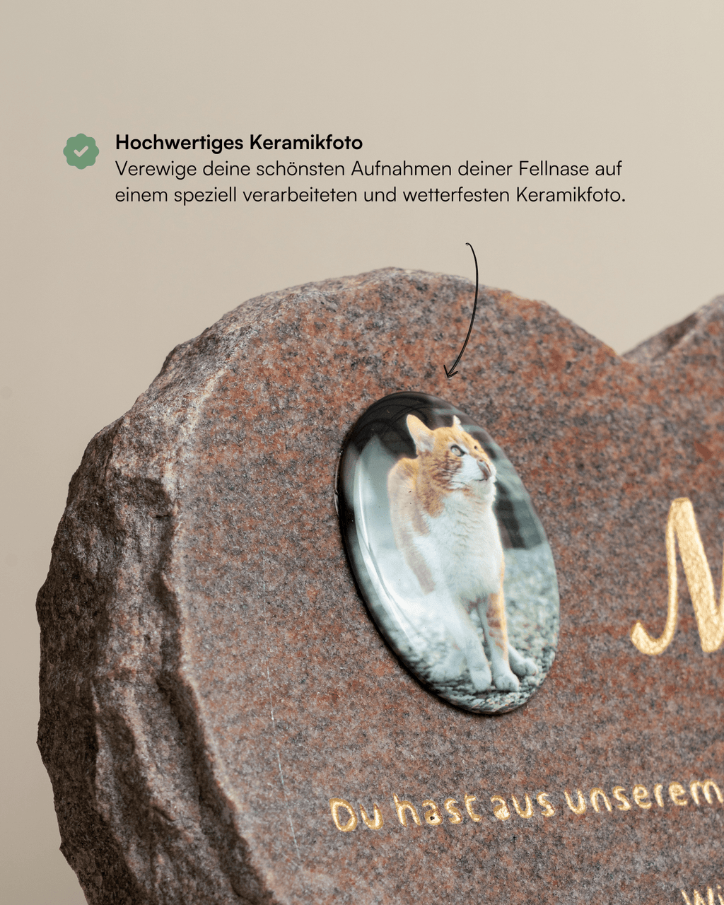 Tiergrabstein Herzstück - Himmelspfote
