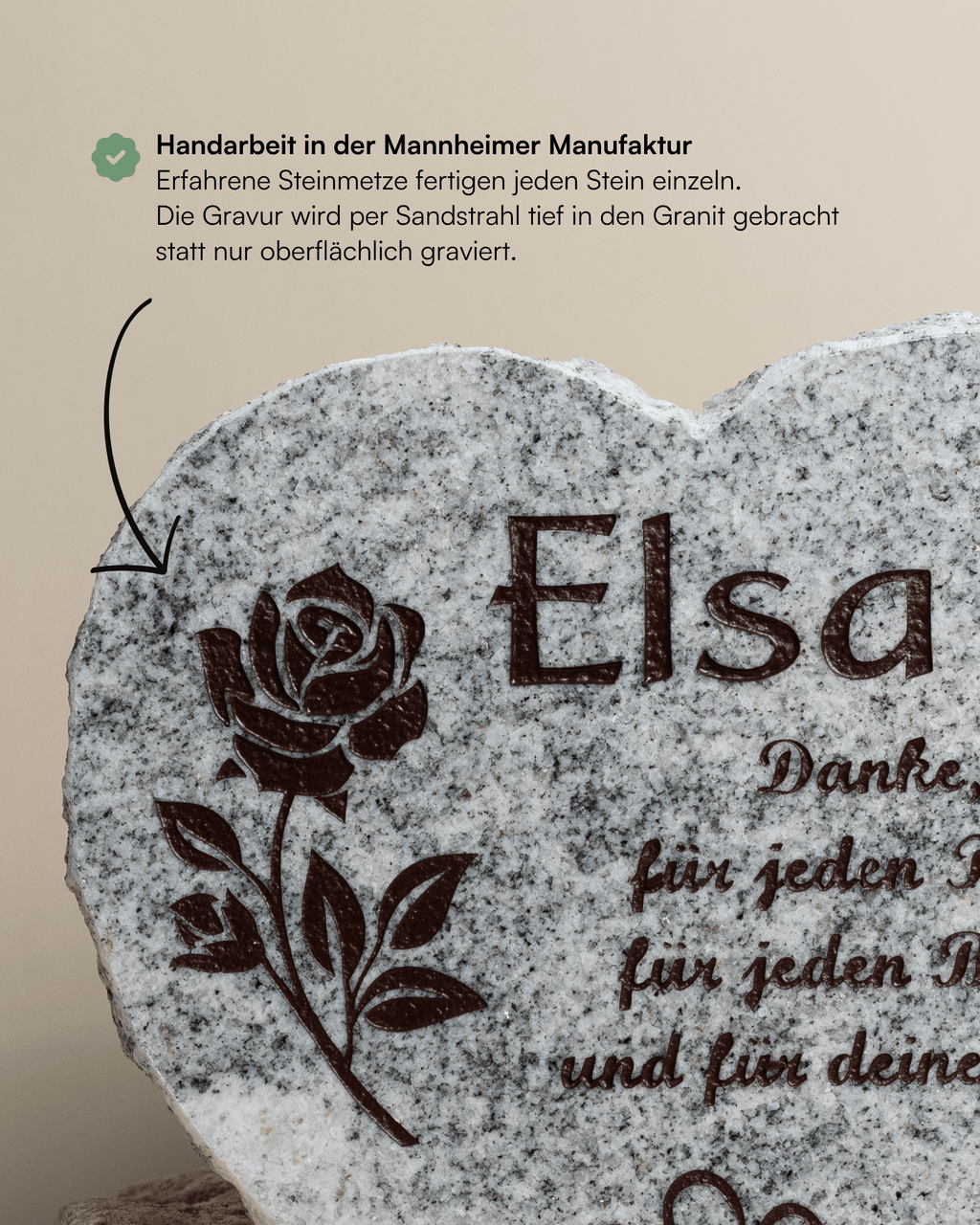Tiergrabstein Herzstück - Himmelspfote