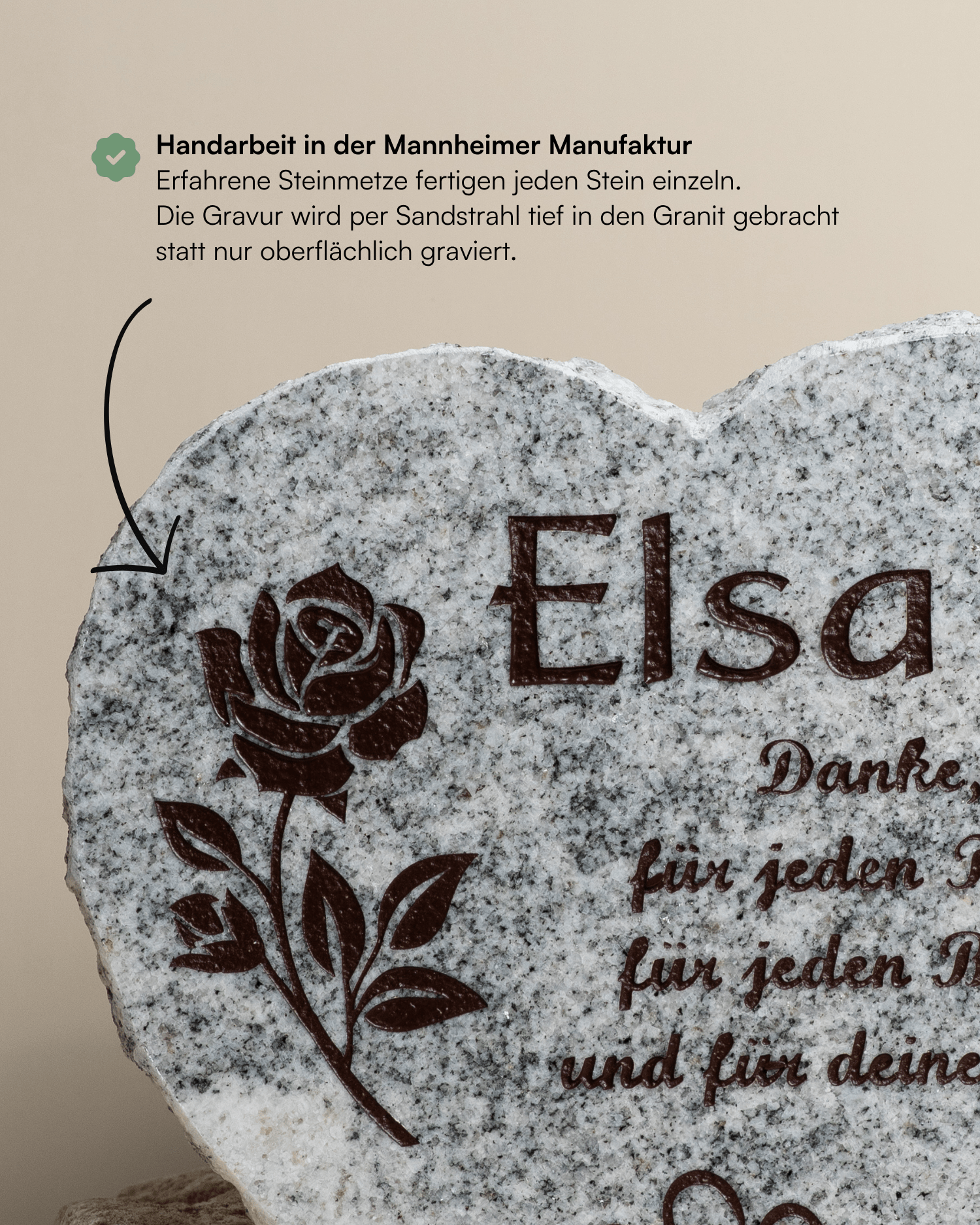 Tiergrabstein Herzstück - Himmelspfote