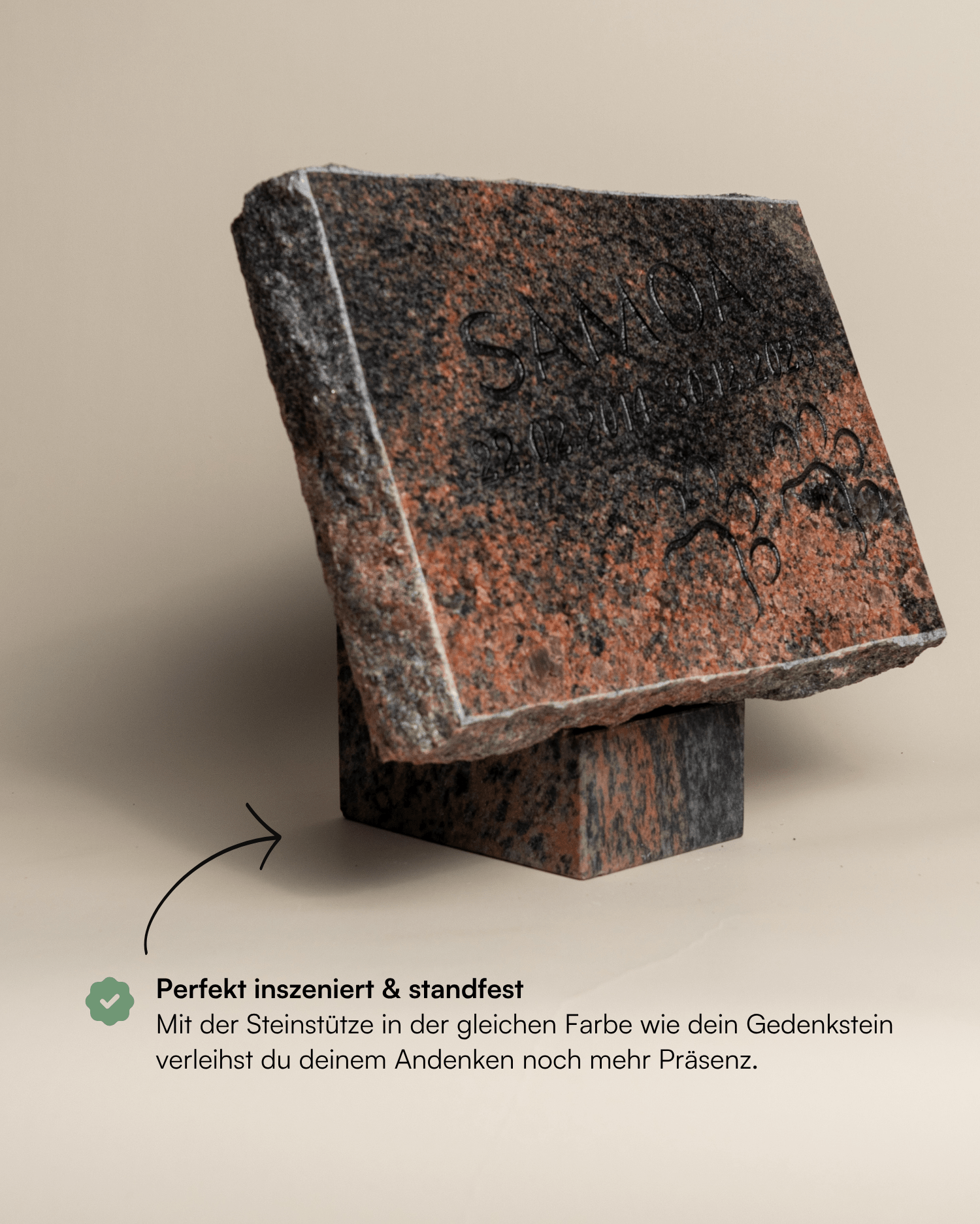 Tiergrabstein Ruhe - Himmelspfote